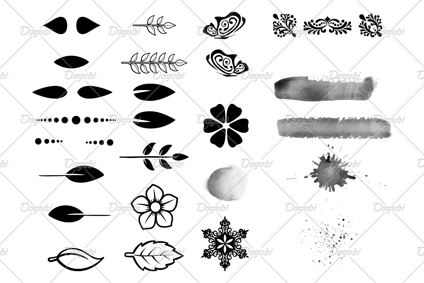 Basic Flourish Brushes - Adobe Illustrator Brushes
