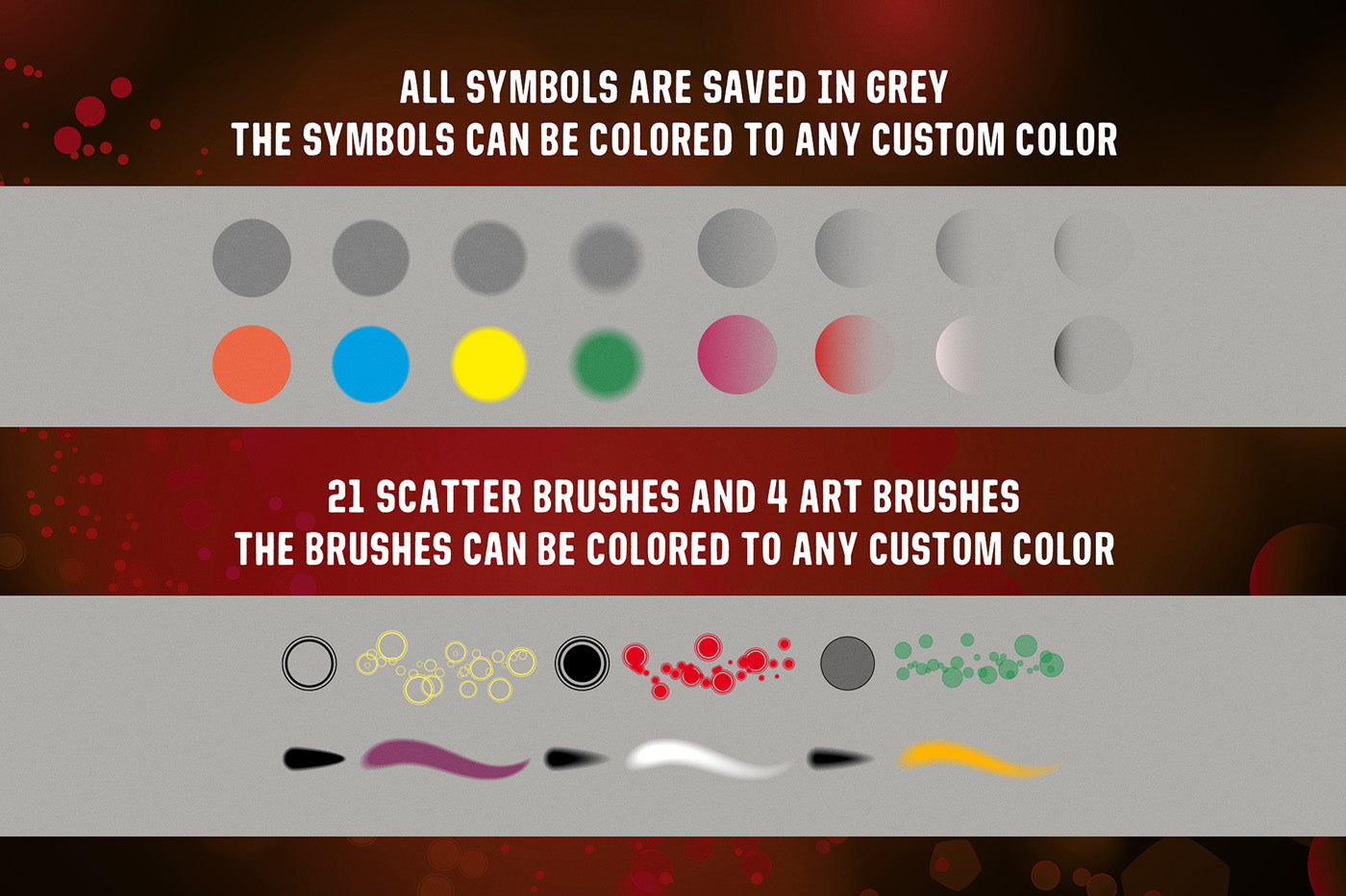 Bokeh Brushes and Symbols for Adobe Illustrator