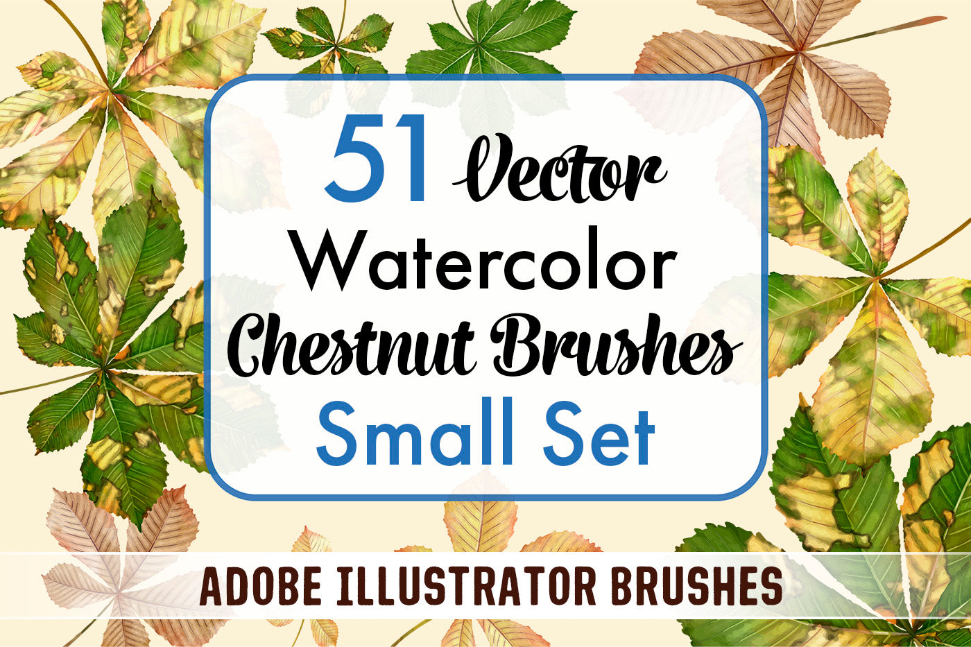 Bundle - Leaves Brushes Small Set - Adobe Illustrator Brushes