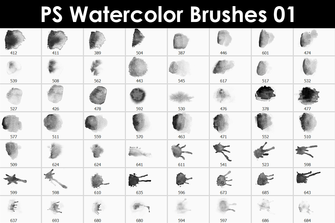 Photoshop Watercolor Brushes 01