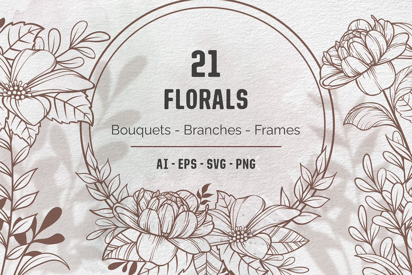 Florals and Wildflowers Line Art Vol. 2