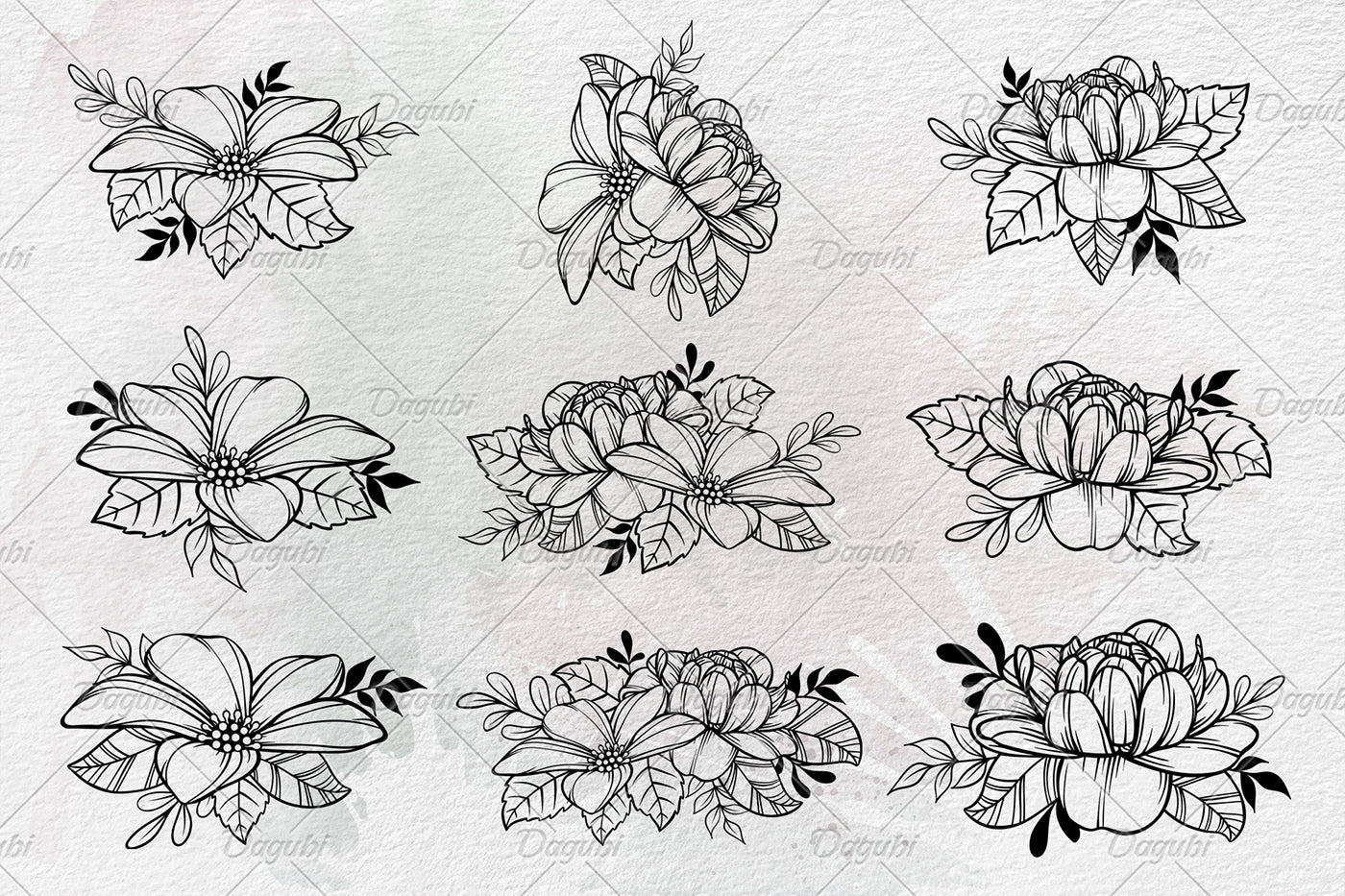 Florals and Wildflowers Line Art Vol. 2