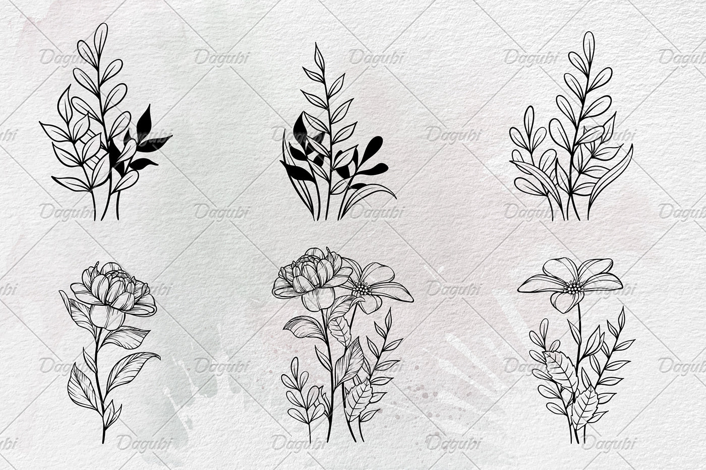 Florals and Wildflowers Line Art Vol. 2