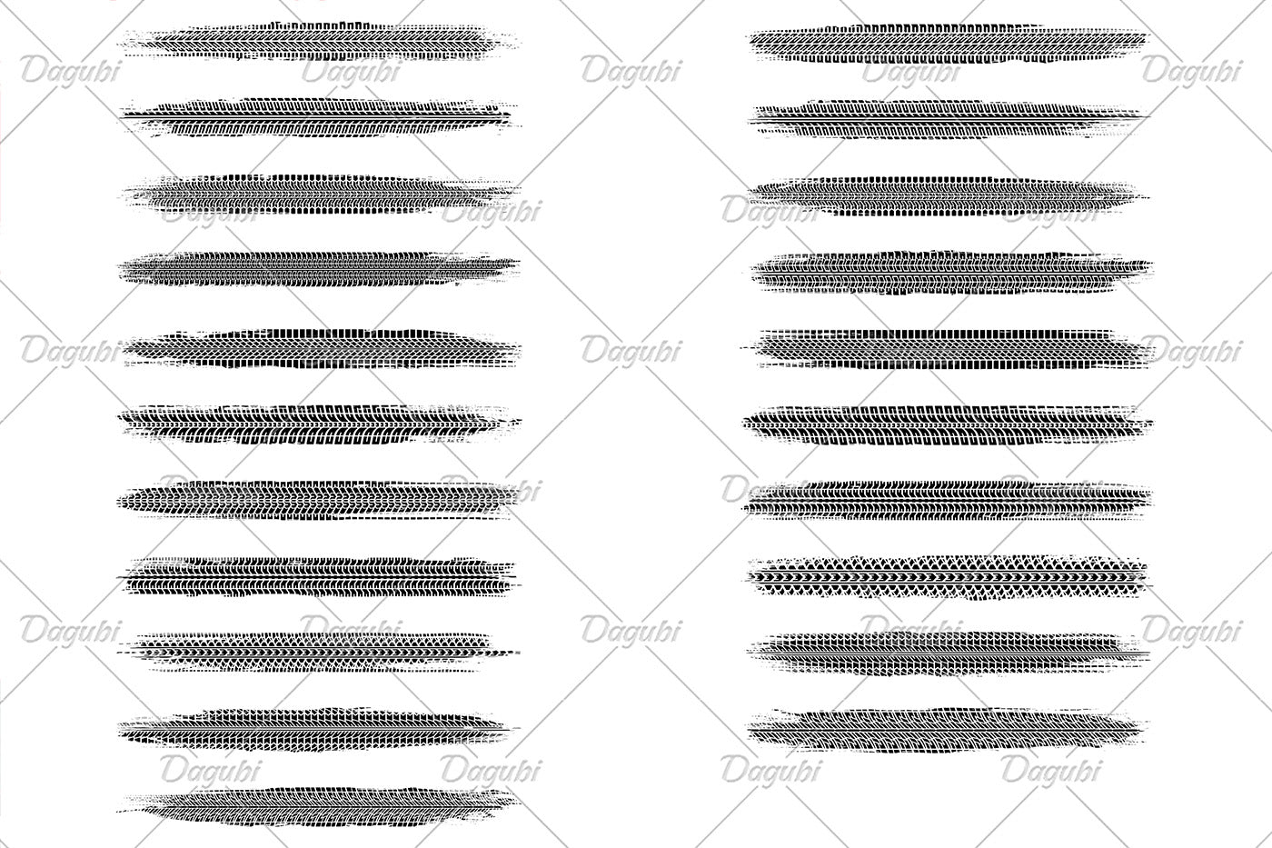 Graffiti Tire Track Brushes for Adobe Illustrator