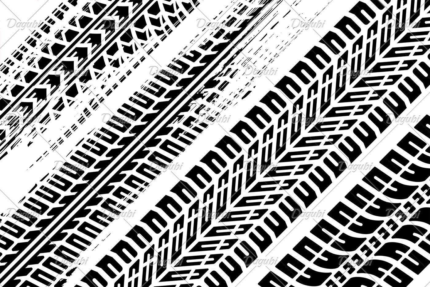 Graffiti Tire Track Brushes for Adobe Illustrator