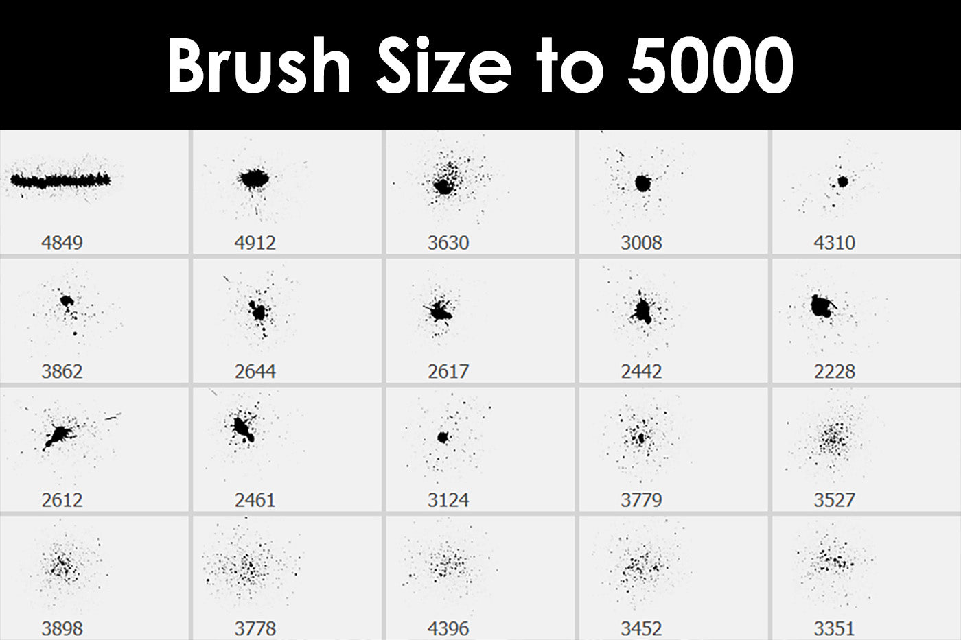 Inc Splatter - Photoshop Brushes