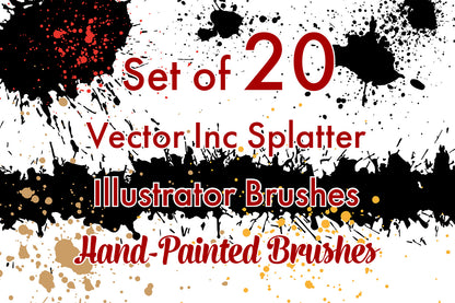 Bundle - Adobe Illustrator Vector Splatter Brushes