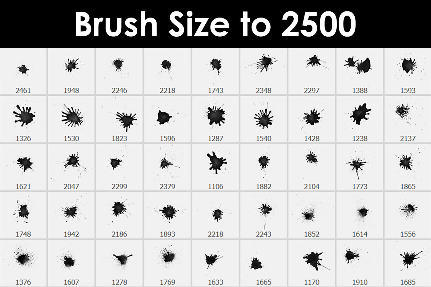 Watercolor Splatter - Photoshop Brushes