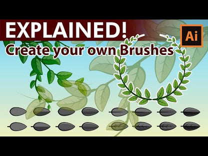 16 Leaf Brushes for Adobe Illustrator