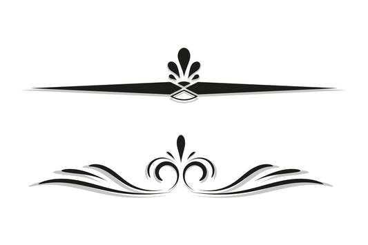 Calligraphic borders - Vector Image