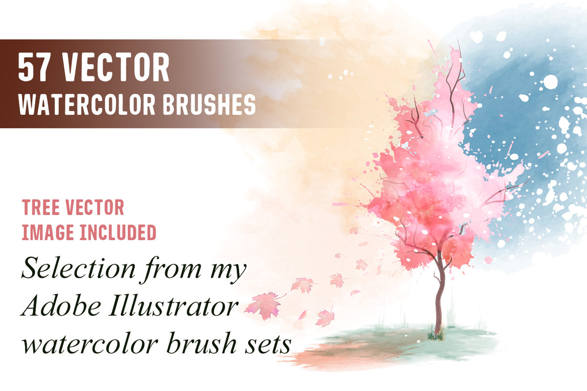 57 Vector Watercolor Brushes - How to draw a Vector Watercolor Tree in Illustrator