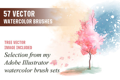 57 Vector Watercolor Brushes - How to draw a Vector Watercolor Tree in Illustrator
