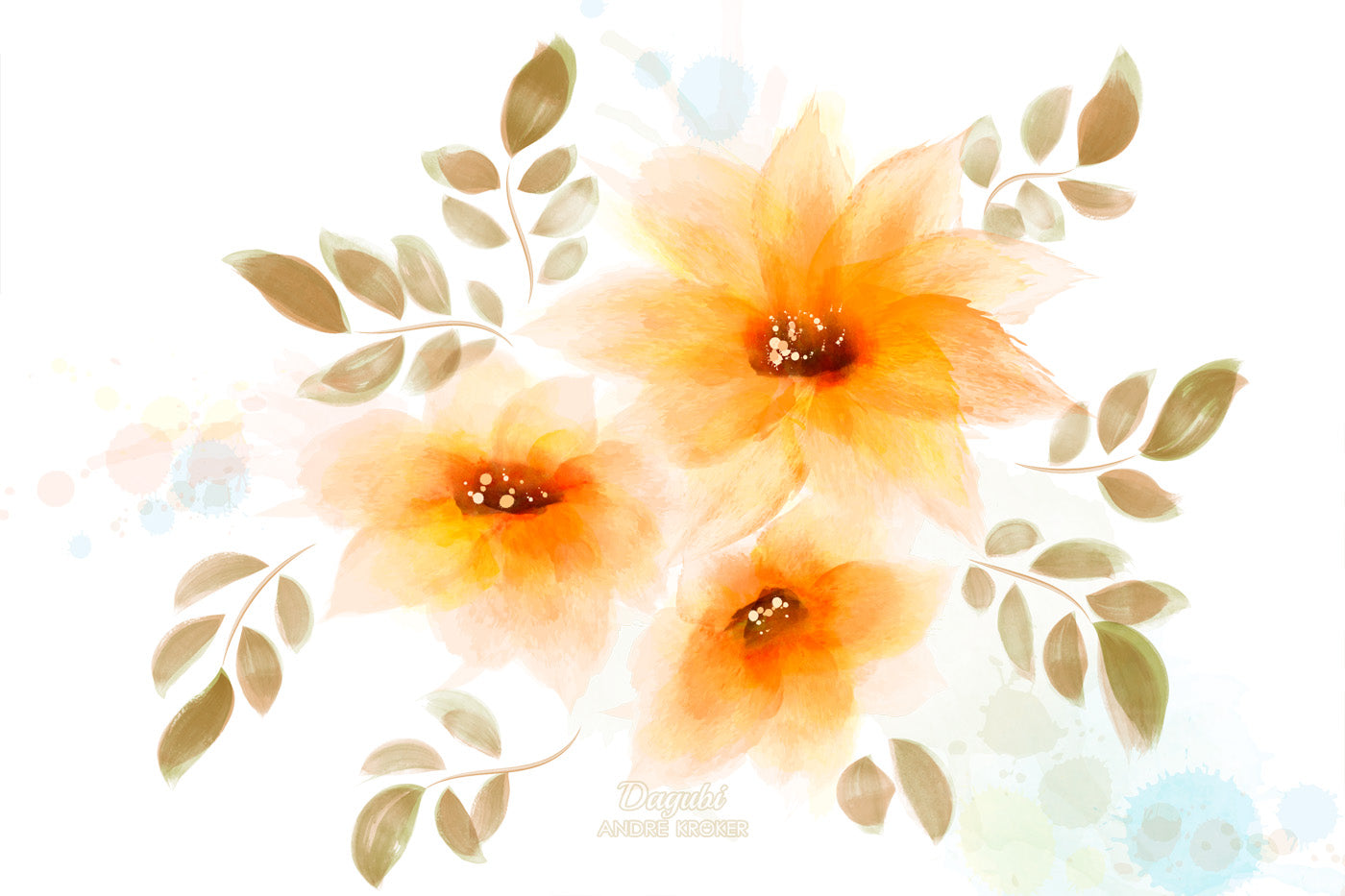 48 Vector Watercolor Brushes - How to draw with Watercolor Brushes