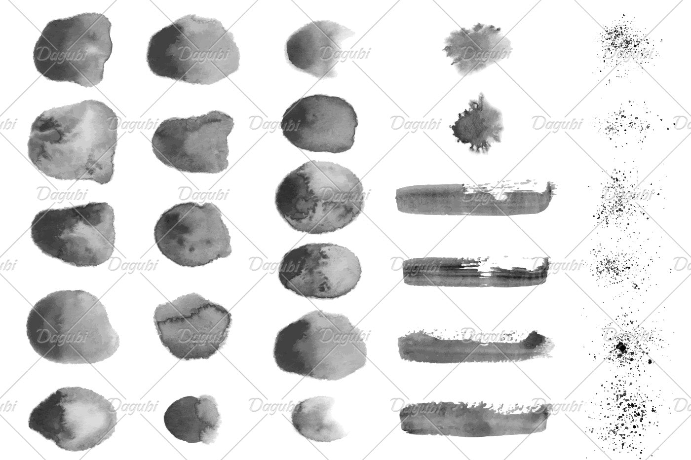 28 Vector Brushes - Adobe Illustrator Watercolor Painting - How to draw Grunge Vector Flowers and Leaves