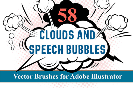 Cloud and Speech Bubble Brushes for Adobe Illustrator