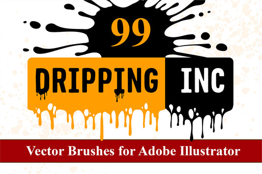 Dripping Inc Brushes for Adobe Illustrator