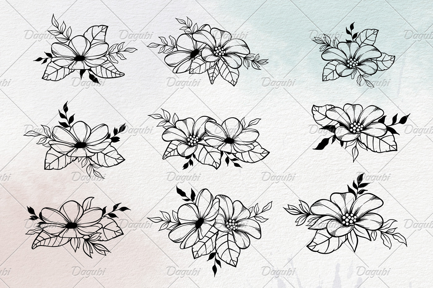 Florals and Wildflowers Line Art Vol. 1