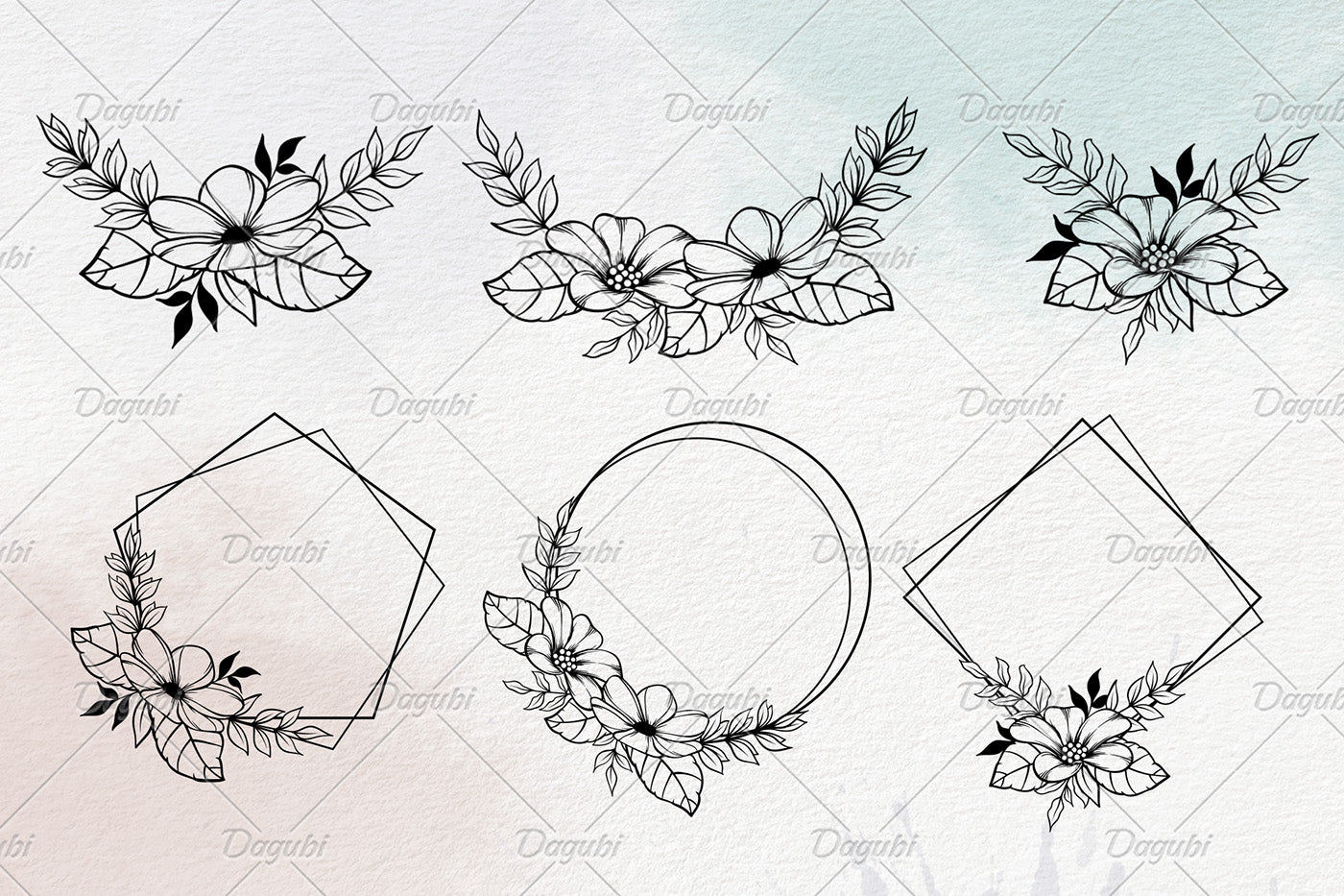 Florals and Wildflowers Line Art Vol. 1