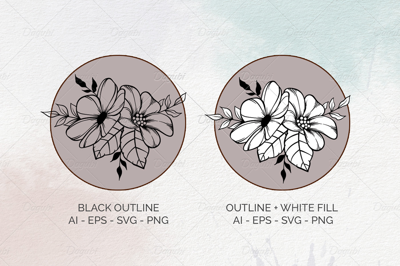 Florals and Wildflowers Line Art Vol. 1