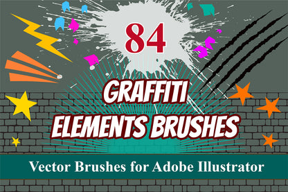 Graffiti Element Brushes for Adobe Illustrator