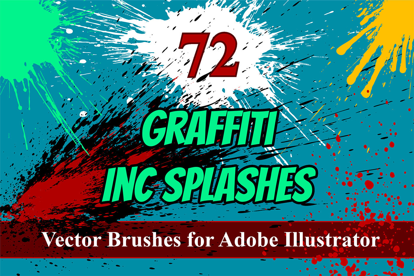 Graffiti Inc Splash Brushes for Adobe Illustrator