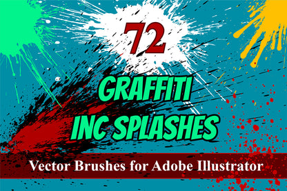Graffiti Inc Splash Brushes for Adobe Illustrator