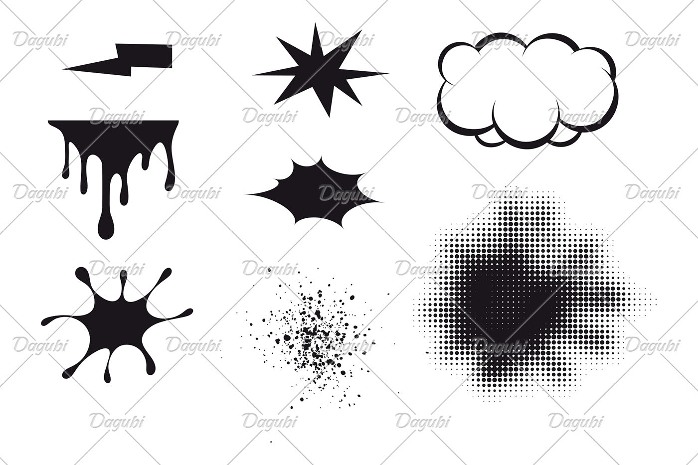 Splash and Sound Bubble Brushes for Adobe Illustrator