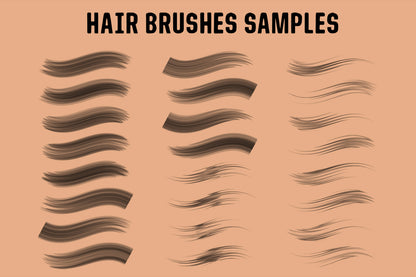 Hair Brushes - Adobe Illustrator Vector Brushes