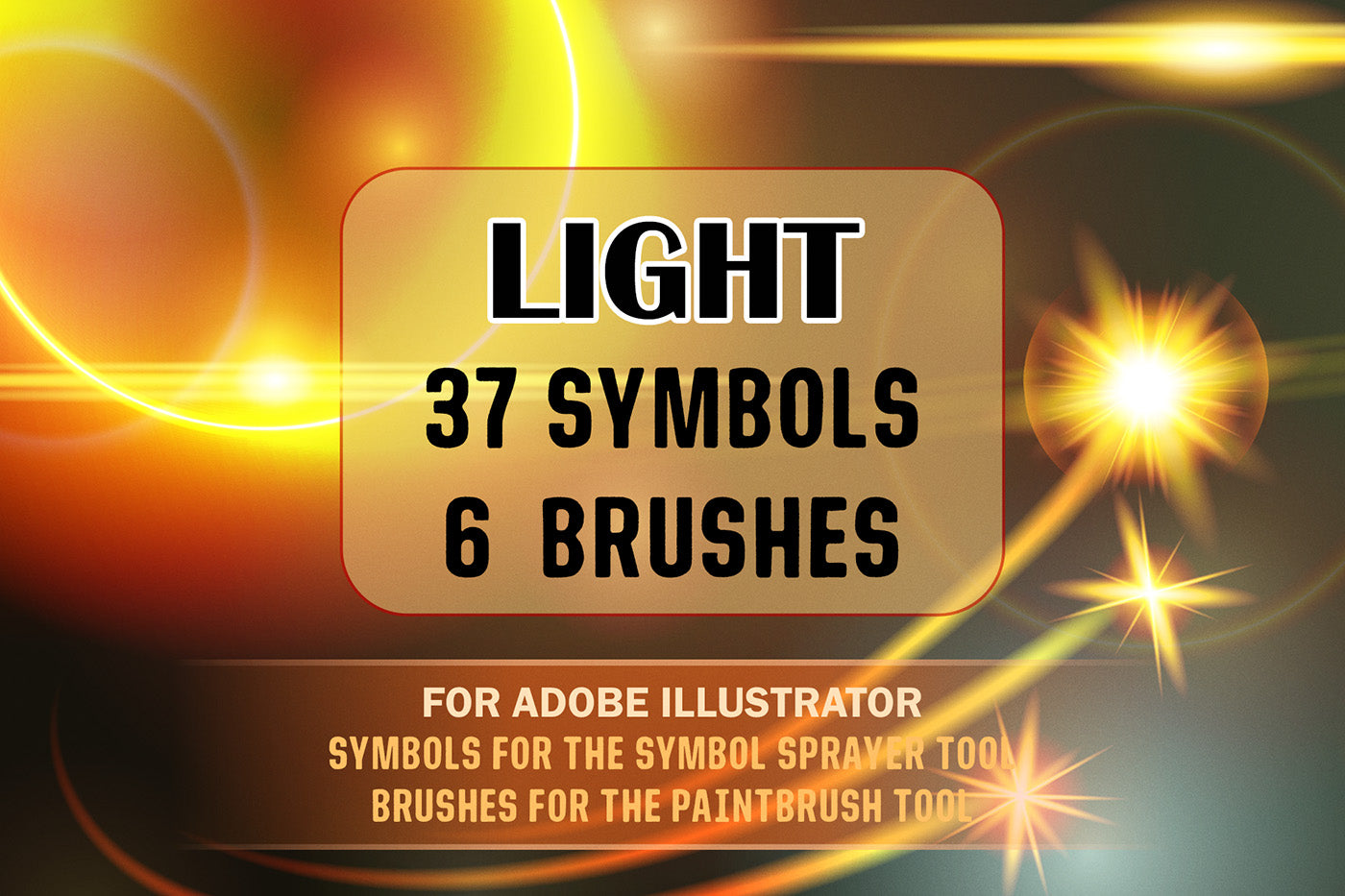 Bundle - Stars - Light - Bokeh Brushes and Symbols for Adobe Illustrator