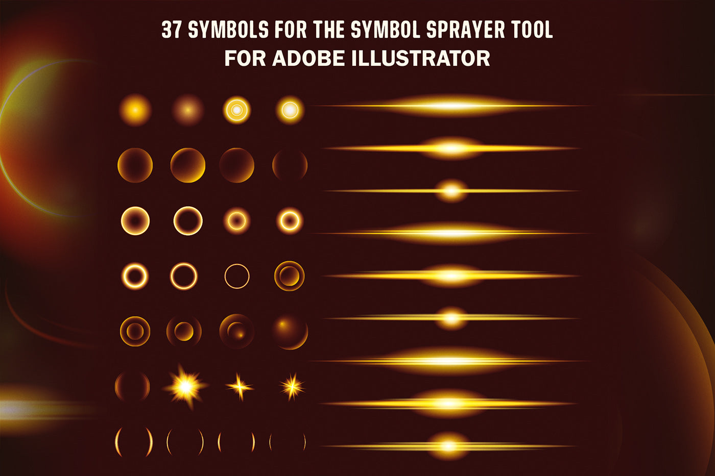 Light Brushes and Symbols for Adobe Illustrator