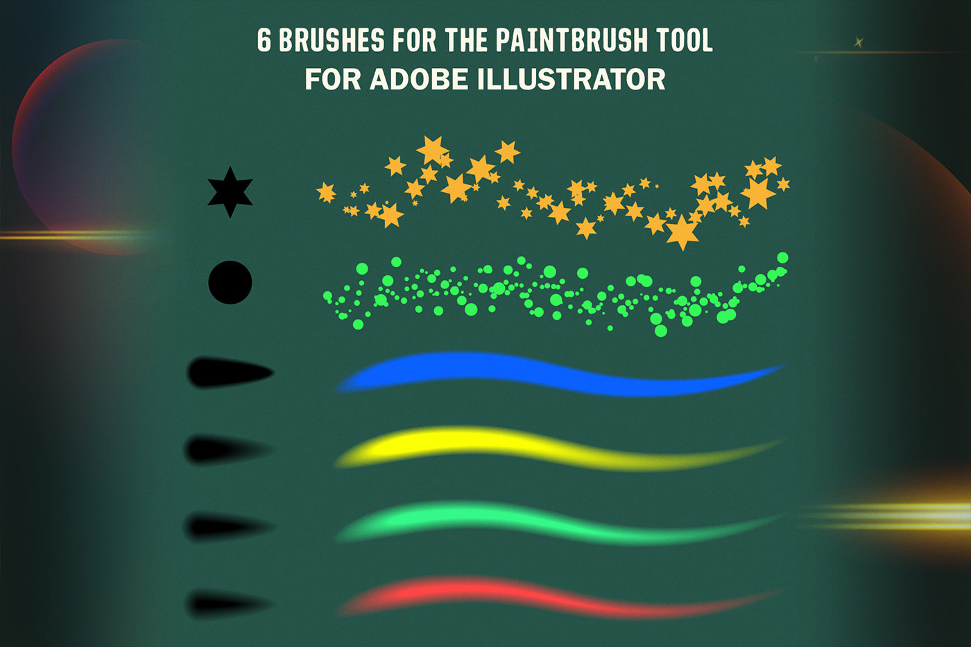 Light Brushes and Symbols for Adobe Illustrator