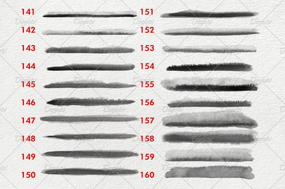 Long Brush Strokes - Adobe Illustrator Vector Brushes