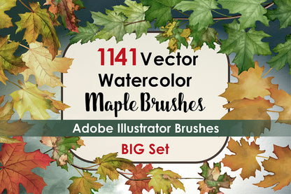 Maple Brushes Big Set - Illustrator Brushes