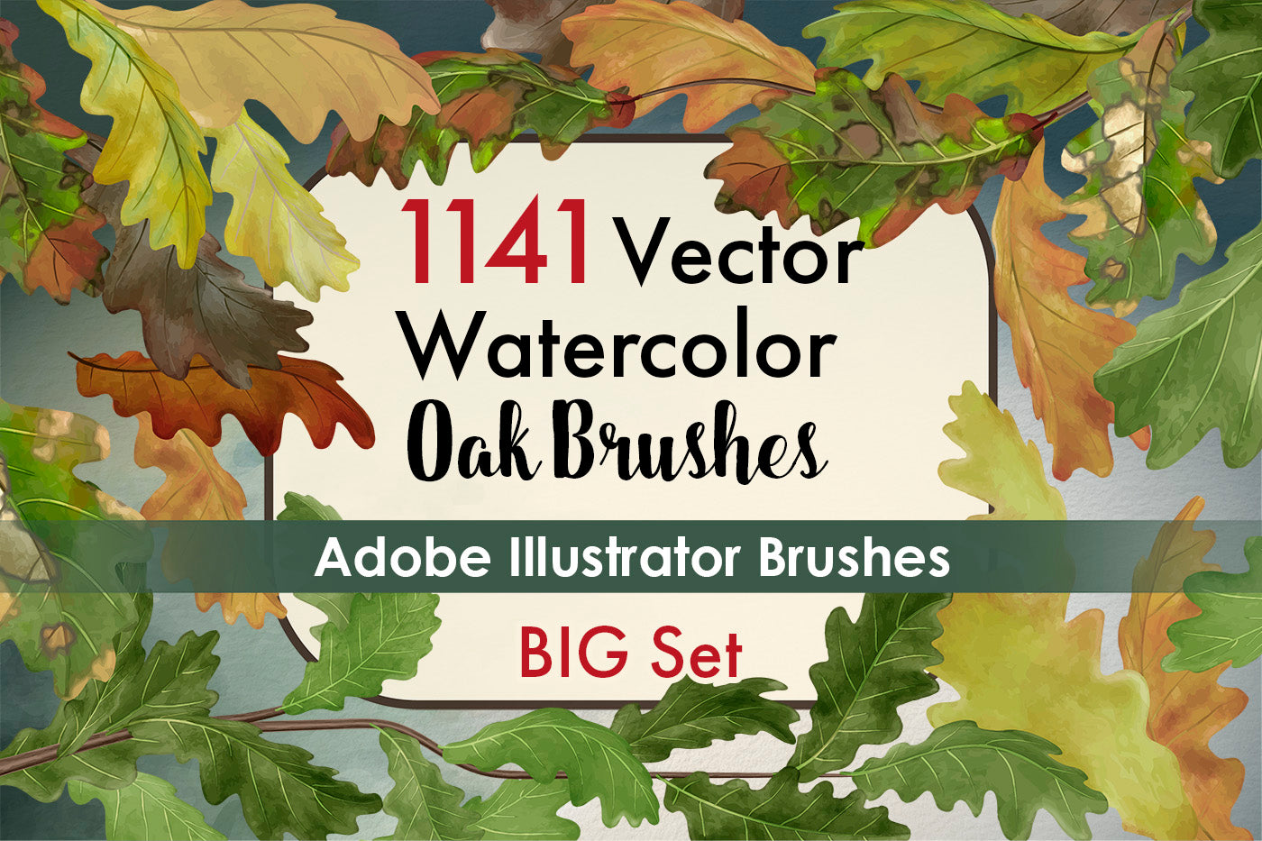 Bundle - Leaves Brushes Big Set - Adobe Illustrator Brushes