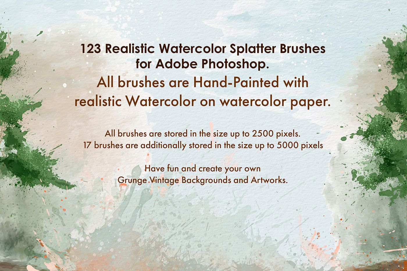 Watercolor Splatter - Photoshop Brushes