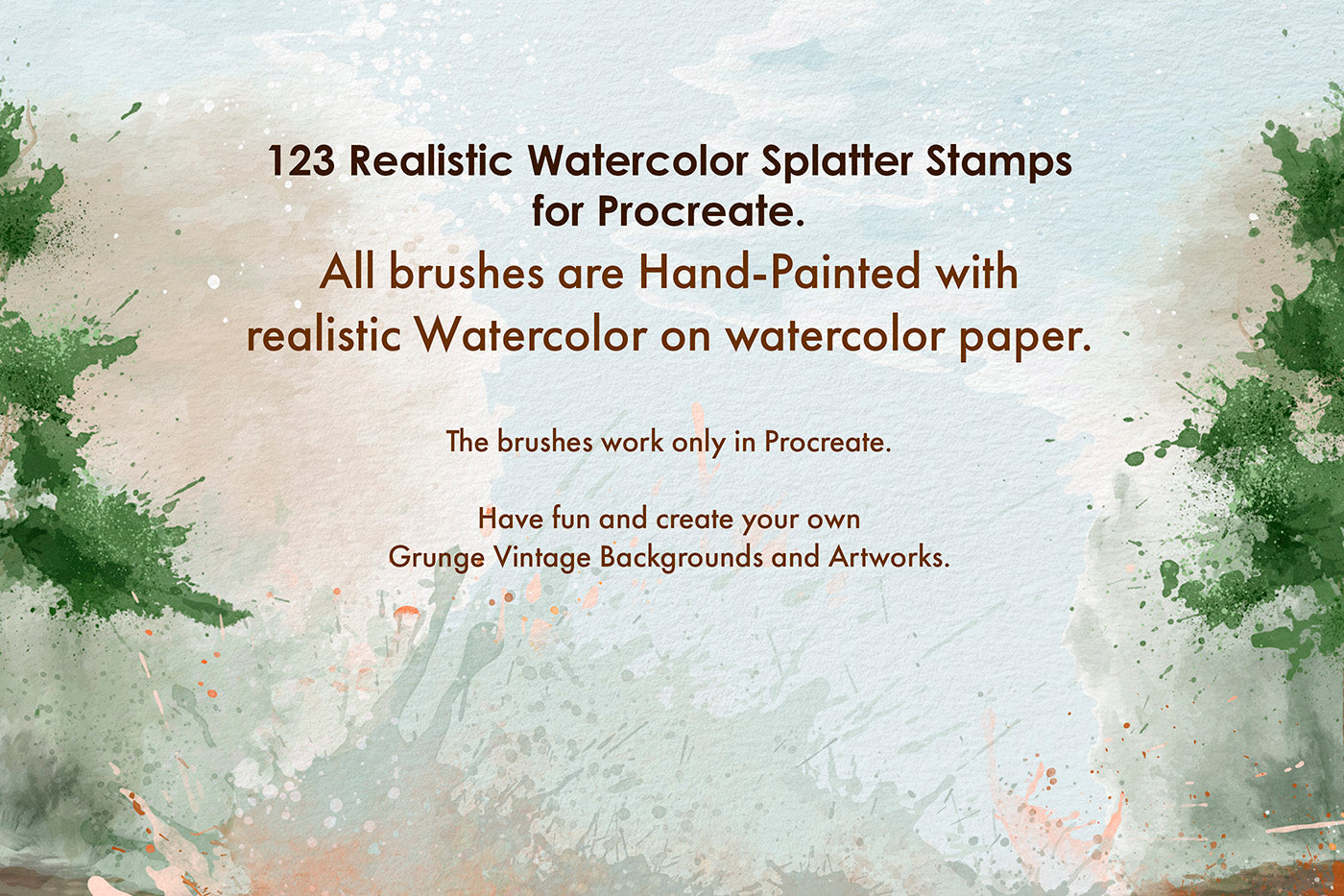 Watercolor Splatter - Procreate Stamps