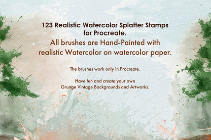 Watercolor Splatter - Procreate Stamps