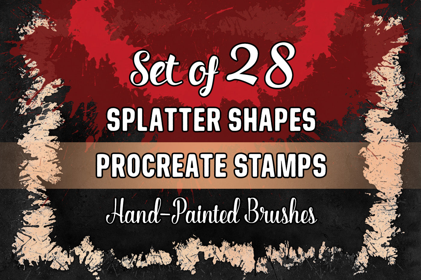 Watercolor Splatter Shapes - Procreate Stamps