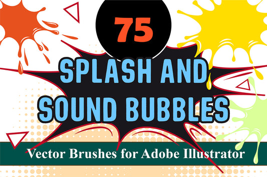 Splash and Sound Bubble Brushes for Adobe Illustrator