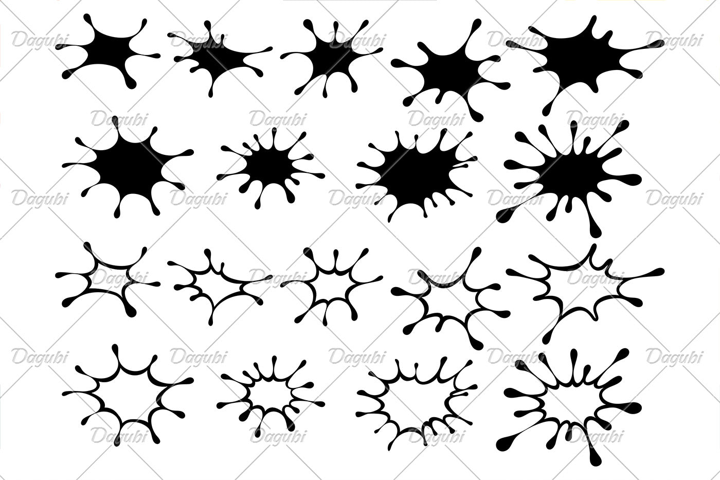 Splash and Sound Bubble Brushes for Adobe Illustrator