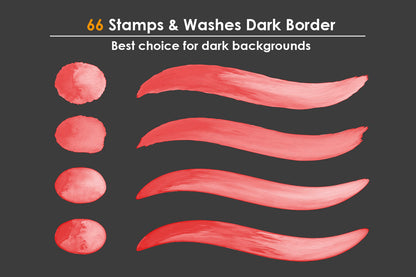Stamps and Washes - Adobe Illustrator Vector Brushes