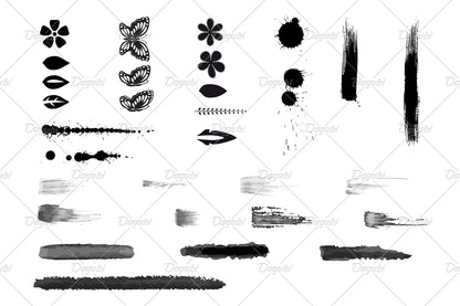 Various Dagubi Brushes for Illustrator