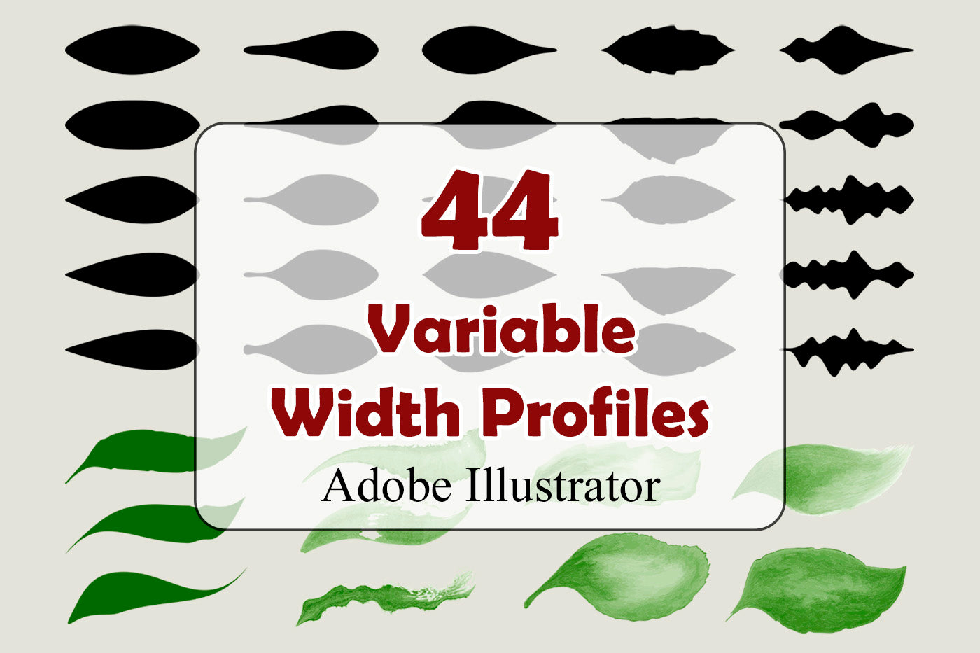 Various Width Profiles for Adobe Illustrator