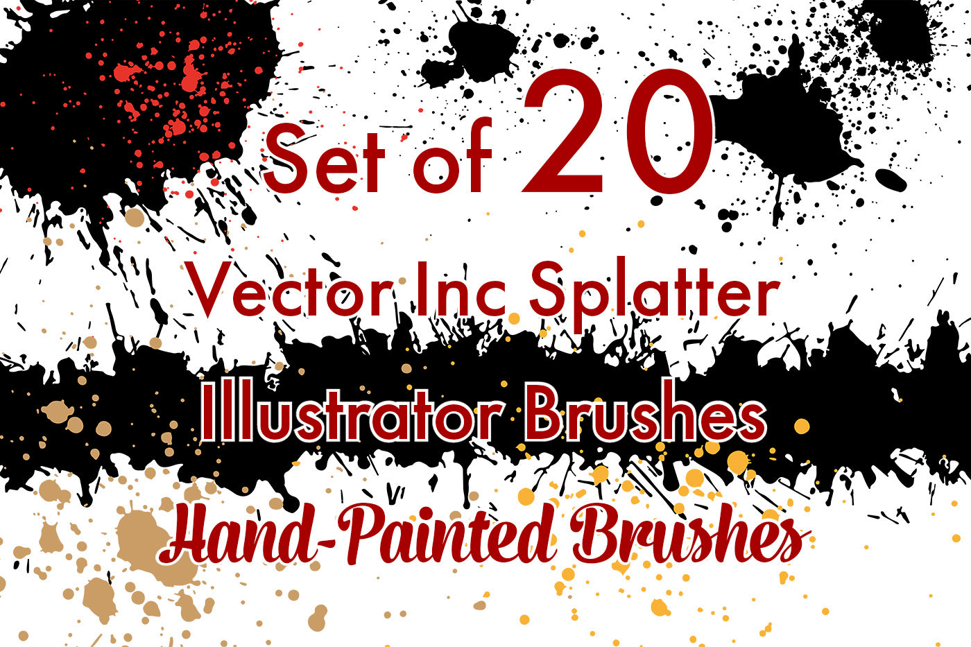 Vector Inc Splatter - Illustrator Brushes