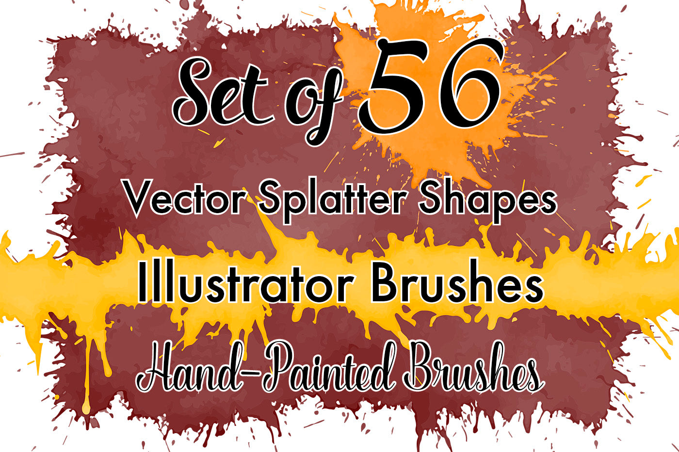 Vector Splatter Shapes - Illustrator Brushes