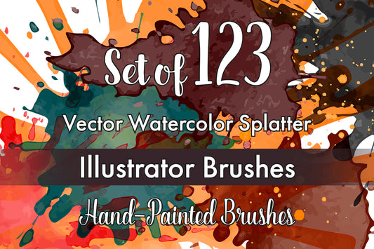 Vector Watercolor Splatter - Illustrator Brushes