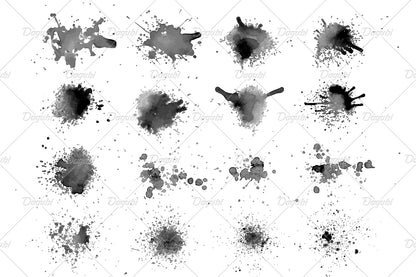 Vector Watercolor Splatter - Illustrator Brushes
