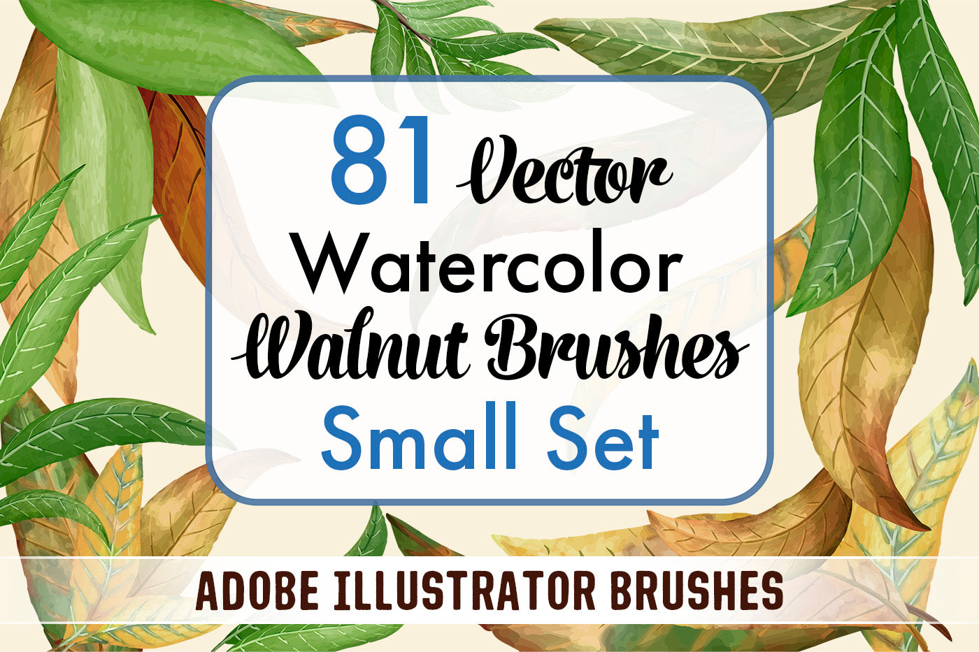 Bundle - Leaves Brushes Small Set - Adobe Illustrator Brushes
