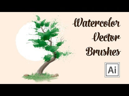 Vector Watercolor Splatter - Illustrator Brushes