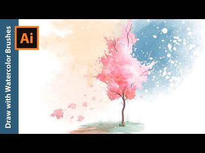 57 Vector Watercolor Brushes - How to draw a Vector Watercolor Tree in Illustrator